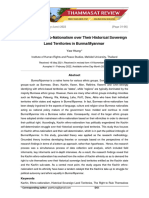 The Kachin Ethno-Nationalism Over Their Historical Sovereign Land Territories in Burma/Myanmar