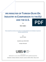 An Analysis of Turkish Olive Oil Industr