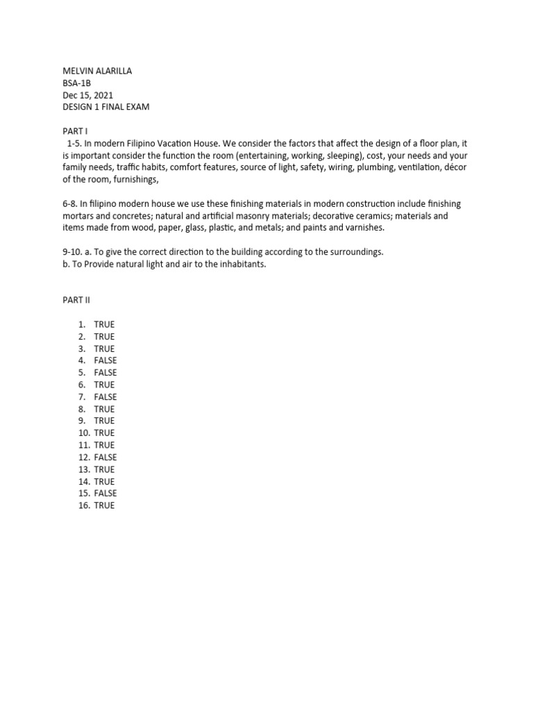 DESIGN 1 FINAL EXAM PDF