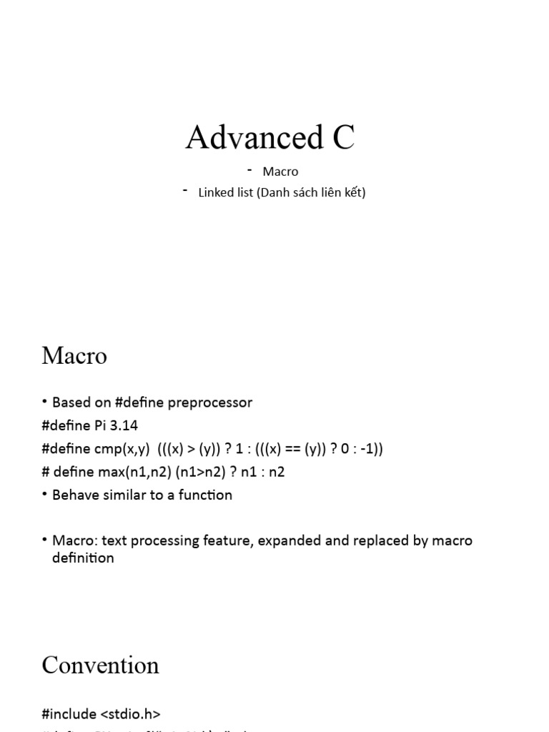 1 - 1 - Advanced C | PDF