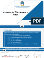 1.1 Movimento de Uma Particular Actuada Por Uma Força Constante - Aula 1 - 2023.2024