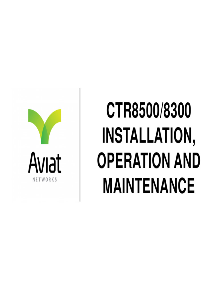 Ctr8500 8300 installation operation and maintenance pdf ethernet