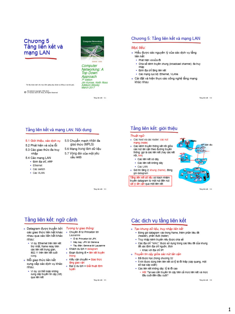 Chuong 5 - Tang Lien Ket Du Lieu Va Mang LAN | PDF