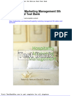 Full Download Hospitality Marketing Management 5th Edition Reid Test Bank