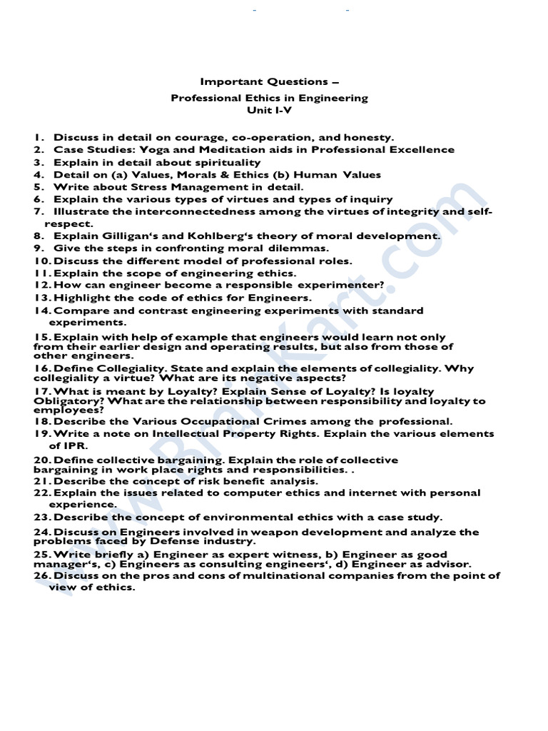 182 - GE8076, GE6075 Professional Ethics in Engineering - GE6075 PE ...