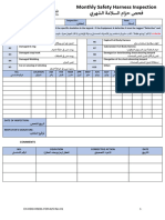 EH-HDO-HSE01-FOR-025 Safety Harness Monthly Inspection