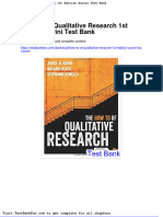 Full Download How To of Qualitative Research 1st Edition Aurini Test Bank