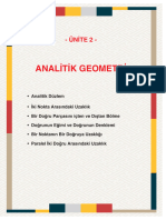 Analitik Geometri: - Ünite 2