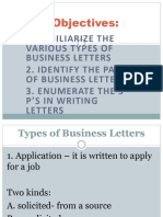 Kinds and Parts of A Business Letter