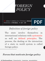 Lecture No. 16 Foreign Policy, Models of Decision Making, and Domestic Influence