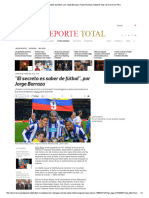 El Secreto Es Saber de Fútbol - , Por Jorge Barraza - Futbol Mundial - Deporte Total - El Comercio Peru