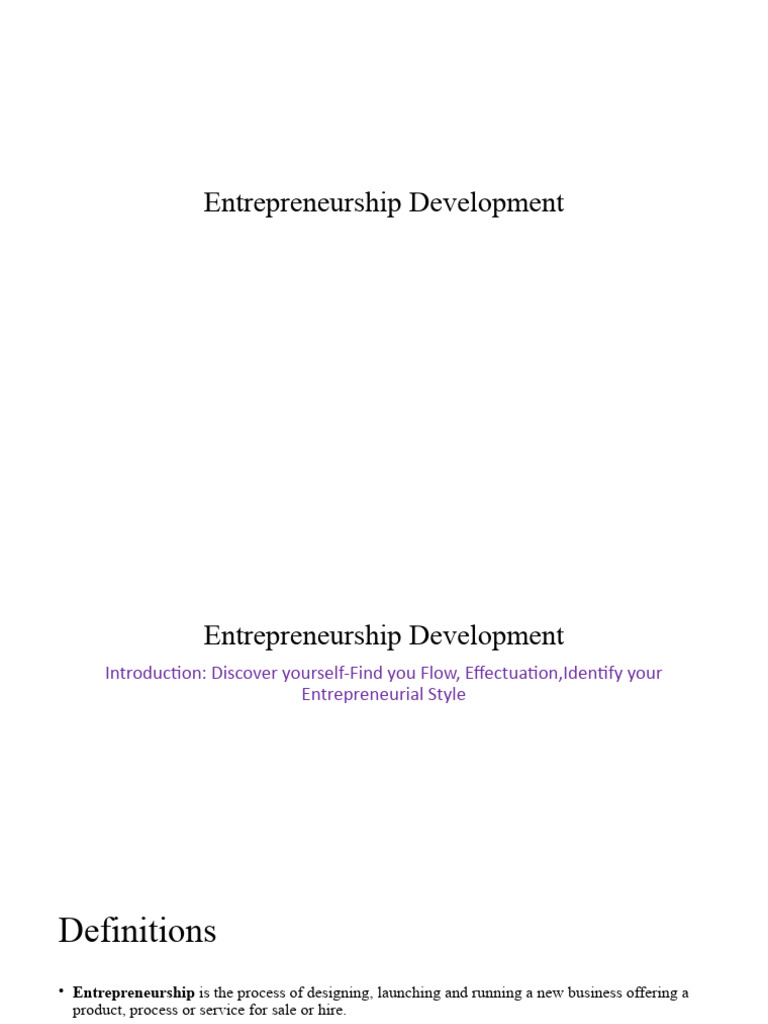 Module 1.1 Entrepreneurship Development (NYC) 2023REV | PDF ...