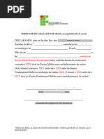 Modelo Declaração Eja | PDF