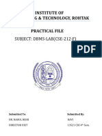 Dbms Practical File PDF