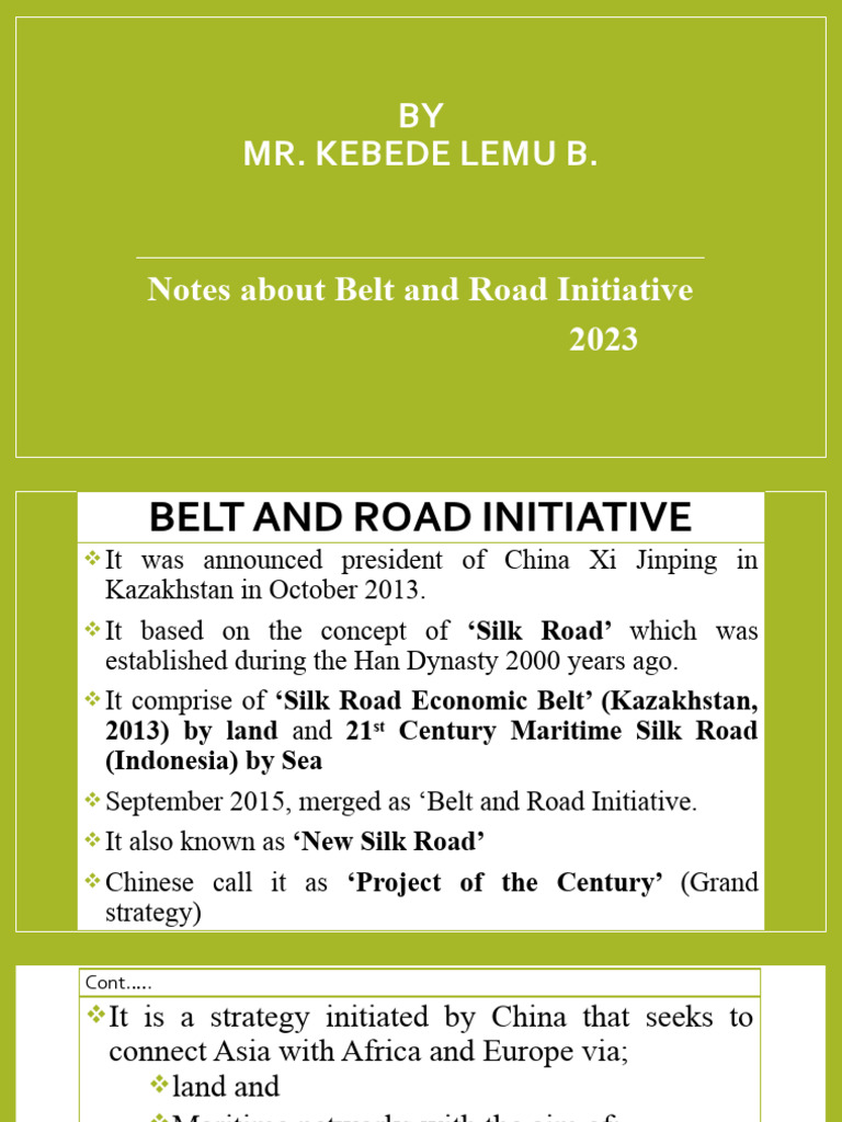 Belt and ROAD INITIATIVE | PDF | China | World Politics