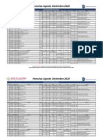 Mecatrónica - Horarios - Agosto Diciembre 2023