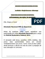 ATÉ DOMINGO, DIA 18/04, ÀS 18H59MIN.: Manual para Realizar O Simulado Nacional PRF 2021