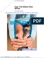 Full Download Human Biology 11th Edition Starr Solutions Manual