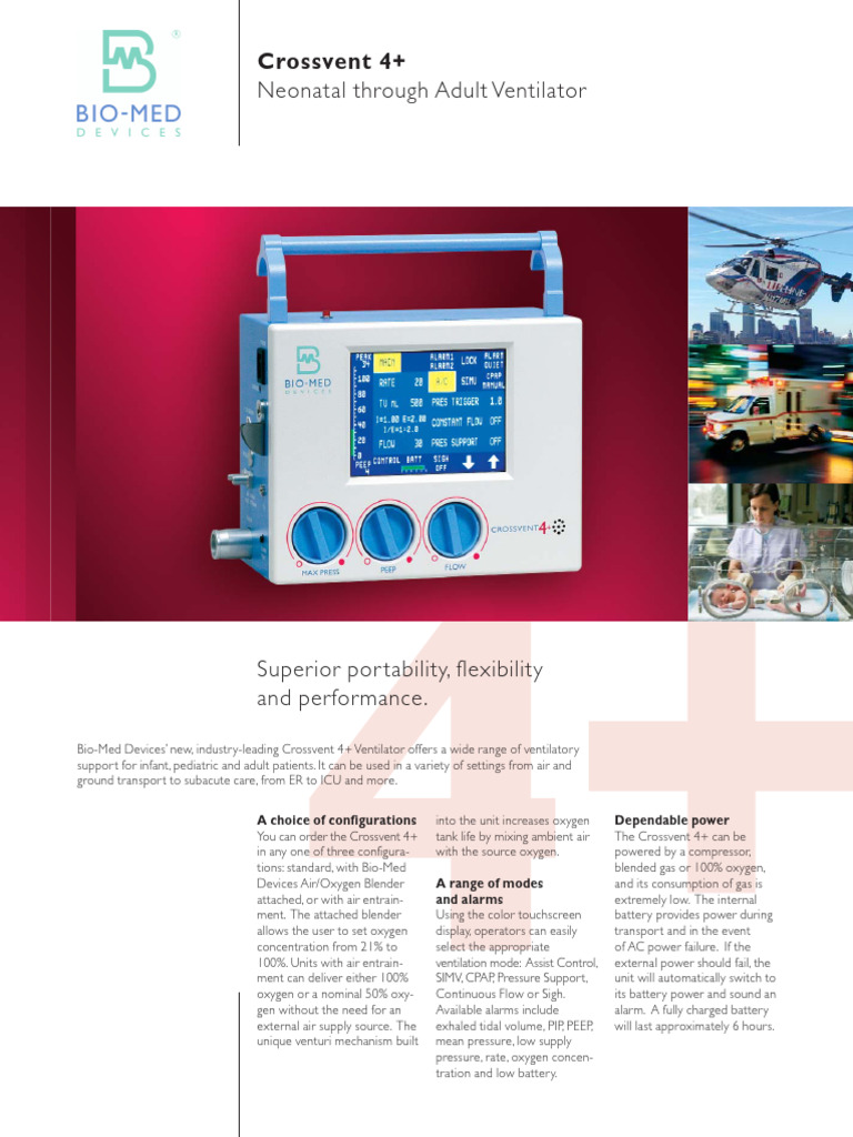 cv4 Plus Brochure 070921 | PDF | Respiration | Equipment