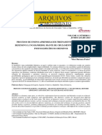 Processo de Ensino-Aprendizagem-Treinamento Do Sistema Defensivo 3-3 No Handebol Diante de Cruzamentos e Trocas de Postos Específicos Ofensivos