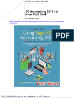 Full Download Using Sage 50 Accounting 2016 1st Edition Purbhoo Test Bank