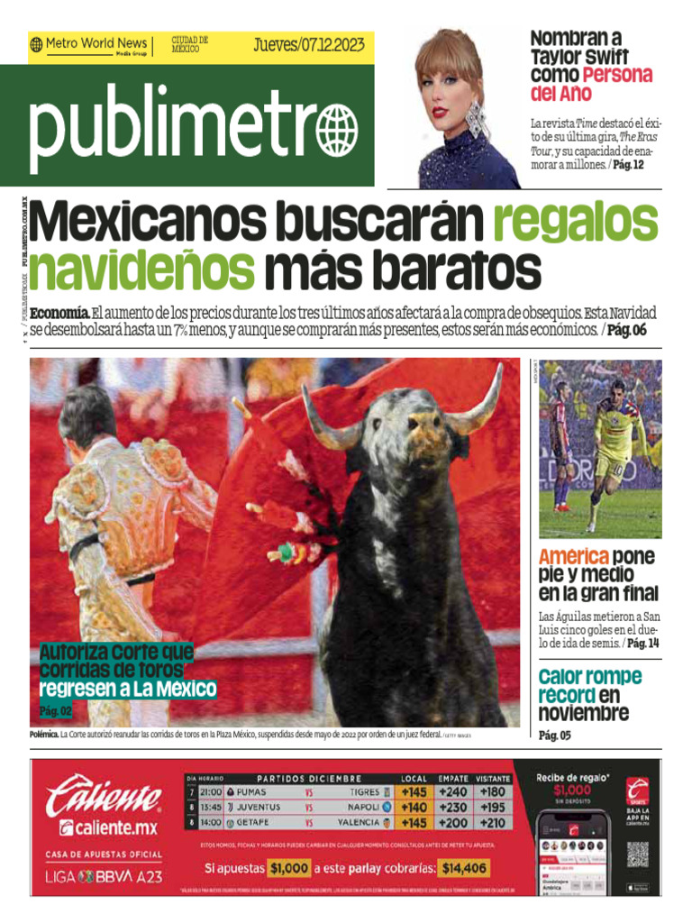 Corridas de toros vuelven a CDMX | PDF | México | Toreo