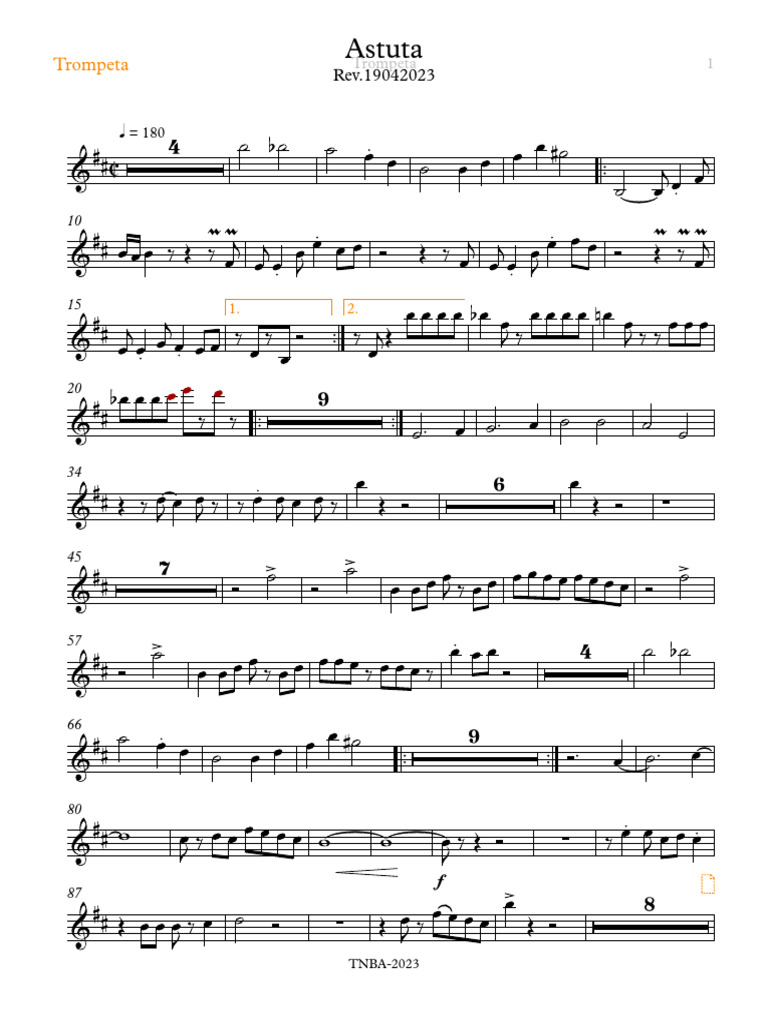 Astuta - Santa Feria - Trompeta Rev.19042023 | PDF