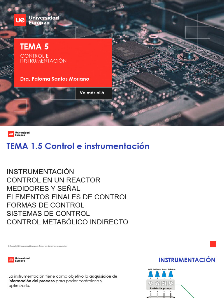 Tema 5 - Control e Instrumentación | PDF | Sistema de control ...