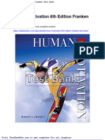Full Download Human Motivation 6th Edition Franken Test Bank