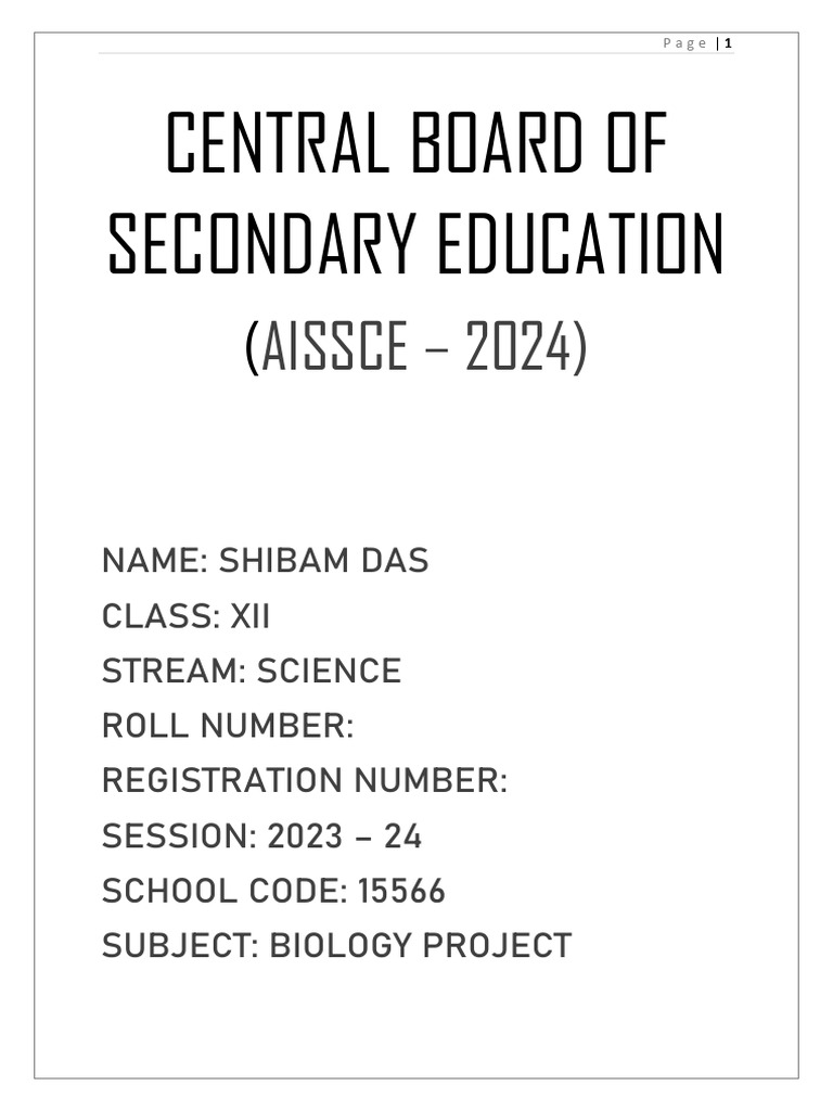Bio PROJECT 2024 (AKASH) (Correct) | PDF | Flowers | Morphology (Biology)