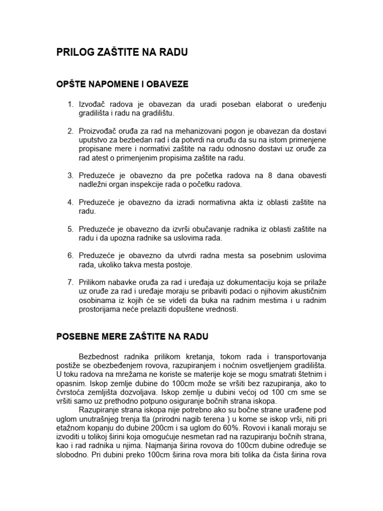 Zaštita Na Radu | PDF