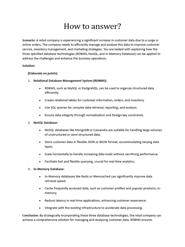 How To Answer (DSD) PDF Relational Database Databases