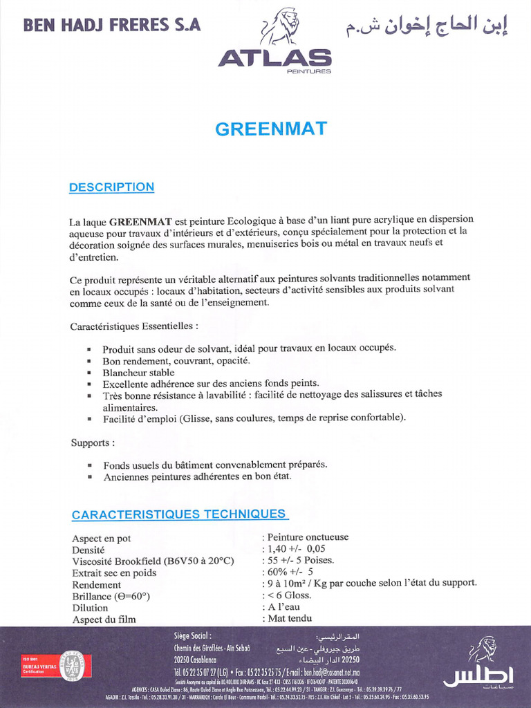 Peinture Greenmat | PDF