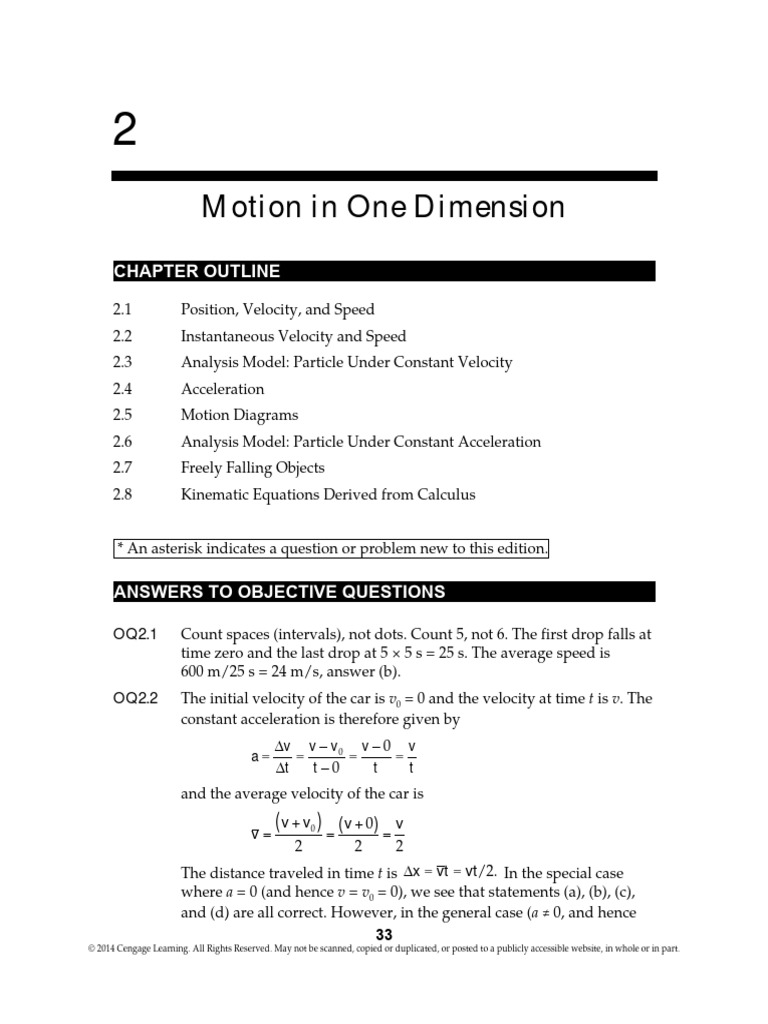 Motion in One Dimension Analysis | PDF | Acceleration | Velocity
