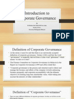 Introduction To Corporate Governance