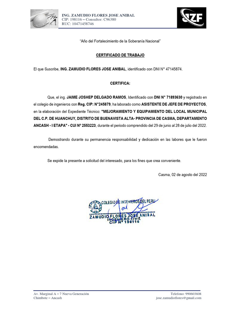 Certificado Exp | PDF | Ingeniería Ambiental | Agua y política