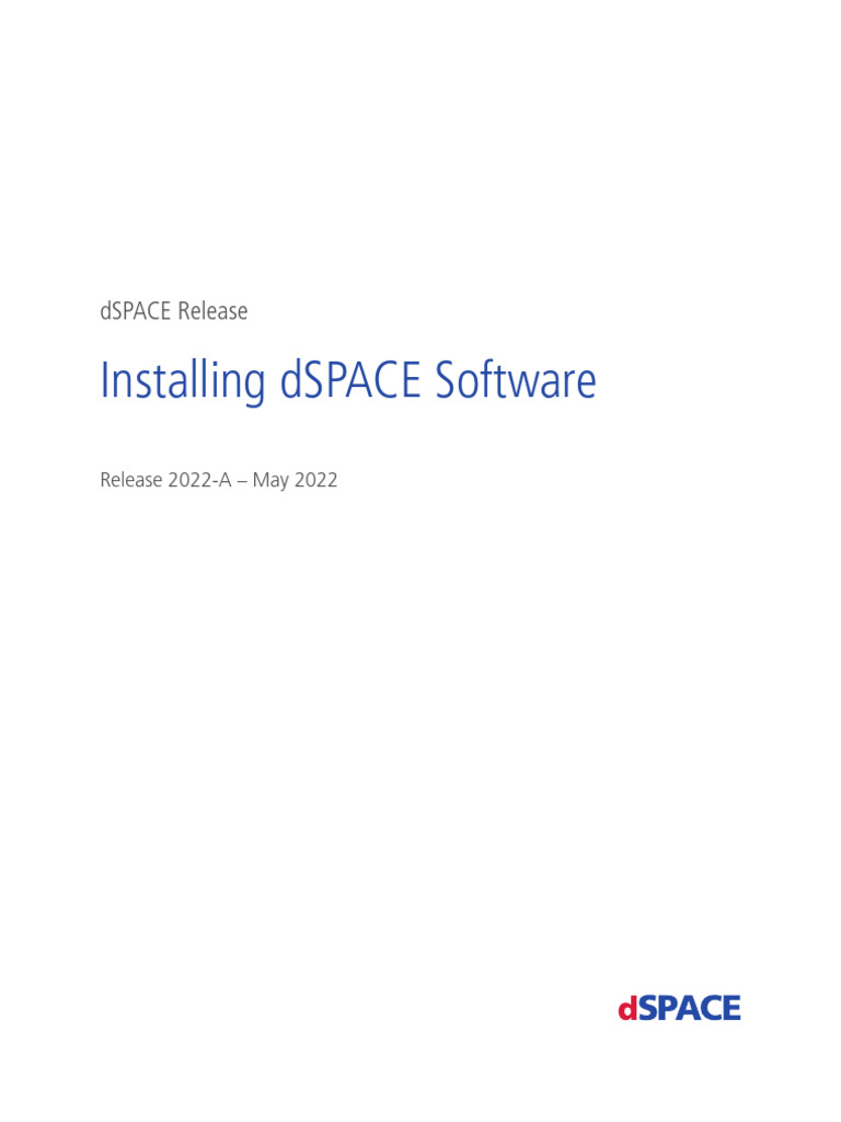 Installing D Space Software | PDF | Installation (Computer Programs ...