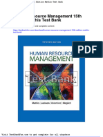 Full Download Human Resource Management 15th Edition Mathis Test Bank