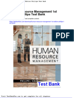 Full Download Human Resource Management 1st Edition Phillips Test Bank
