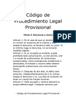 Código de Procedimiento Legal Provisional Version 2