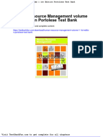 Full Download Human Resource Management Volume 1 1st Edition Portolese Test Bank