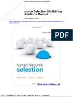 Full Download Human Resource Selection 8th Edition Gatewood Solutions Manual
