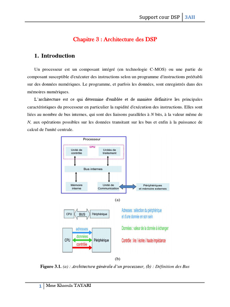 Architecture des DSP et pipelines | PDF | Processeur de signal ...