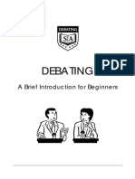 Debating - A Brief Introduction For Beginners Debating SA ...