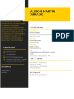 Curriculum Vitae CV Con Foto para Puesto Laboral Moderno Amarillo y Gris