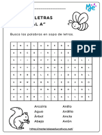 Sopas de Letras para Imprimir Vocales