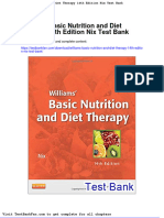 Full Download Williams Basic Nutrition and Diet Therapy 14th Edition Nix Test Bank