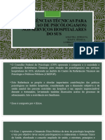 REFERÊNCIAS TÉCNICAS PARA ATUAÇÃO DE PSICÓLoOGAS(OS-1