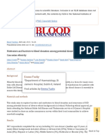 Motivators and Barriers To Blood Donation Among Potential Donors of African and Caucasian Ethnicity - PMC