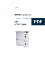 DAC Basic/classic: Lista de Parámetros